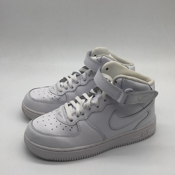 USED Nike Force 1 Mid LE (PS) Little Kids' Shoes White DH2934-111 No Box - Picture 4 of 9